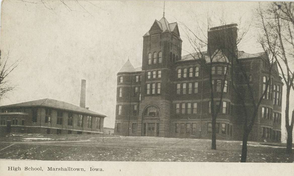 Cities and Towns, Schools and Education, postcard, school, Iowa, history of Iowa, Iowa History, Shaulis, Gary