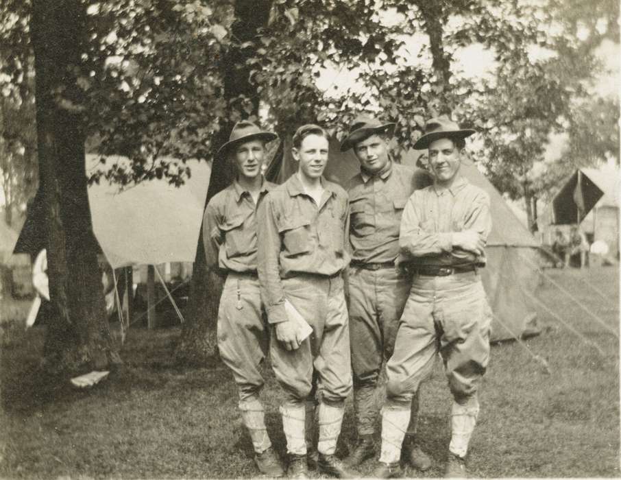 Portraits - Group, Military and Veterans, history of Iowa, Iowa History, tent, Vinton, IA, Iowa, Palczewski, Catherine