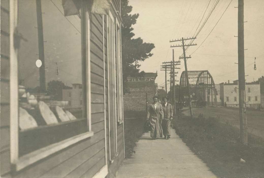 Main Streets & Town Squares, bridge, history of Iowa, Iowa History, Businesses and Factories, store, sidewalk, Iowa, Cities and Towns, Palczewski, Catherine, Greene, IA
