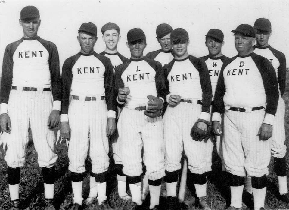 Portraits - Group, Iowa, team, Bradley, Heather, Sports, Kent, IA, history of Iowa, baseball, Iowa History