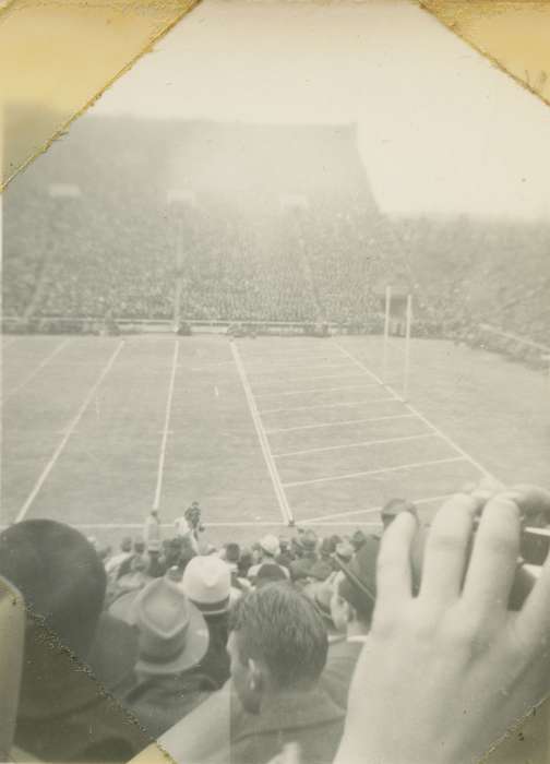 football, end zone, spectator, history of Iowa, uiowa, university of iowa, Campopiano Von Klimo, Melinda, Iowa City, IA, Iowa, Iowa History, Sports, football stadium, Schools and Education