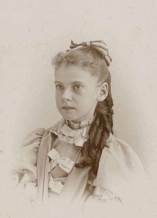 history of Iowa, Iowa History, IA, curls, bow, Iowa, King, Tom and Kay, Children, Portraits - Individual