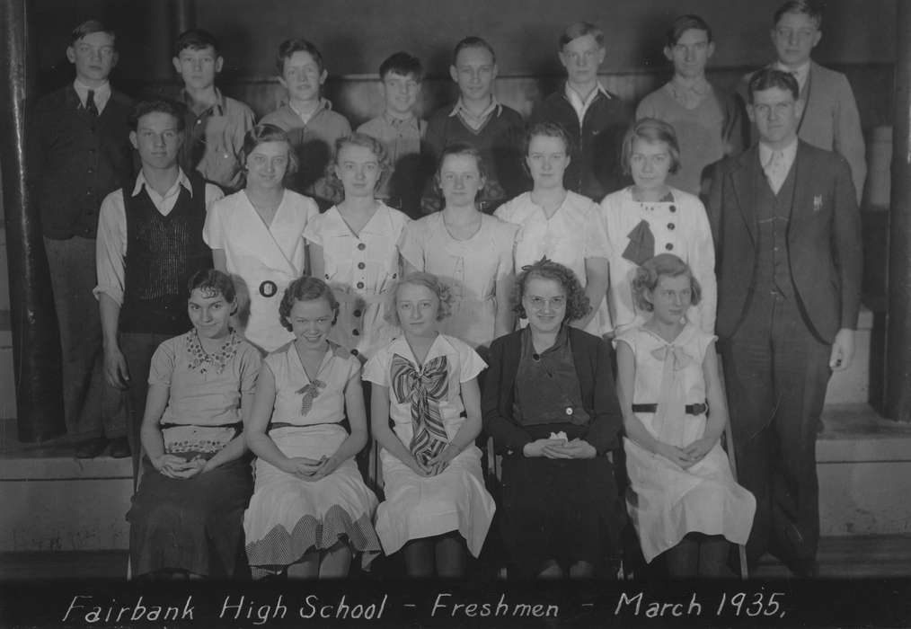 Portraits - Group, history of Iowa, Iowa History, IA, dress clothes, Iowa, King, Tom and Kay, Schools and Education