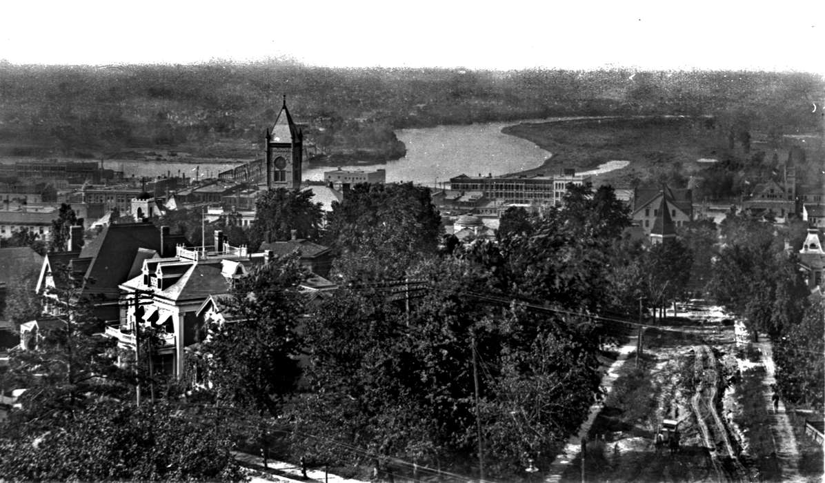 history of Iowa, Iowa History, Ottumwa, IA, Lemberger, LeAnn, tower, Lakes, Rivers, and Streams, Aerial Shots, river, Iowa, Landscapes