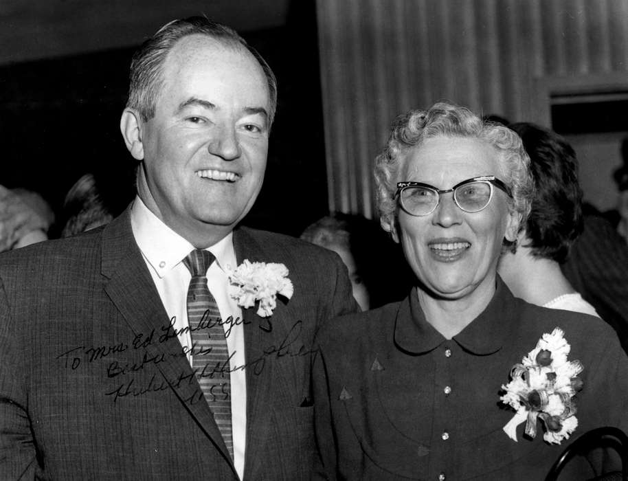 Civic Engagement, Ottumwa, IA, history of Iowa, Lemberger, LeAnn, hubert humphrey, Iowa, senator, politician, Iowa History, corsage, Portraits - Group