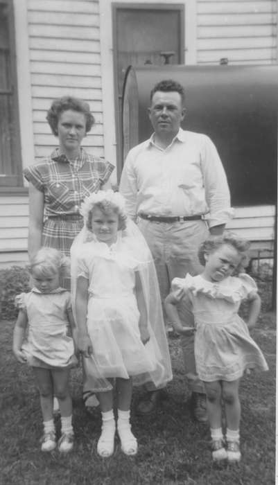 Portraits - Group, history of Iowa, Iowa History, first communion, Families, Coralville, IA, Iowa, Children, Courtney, Patricia, saddle shoes