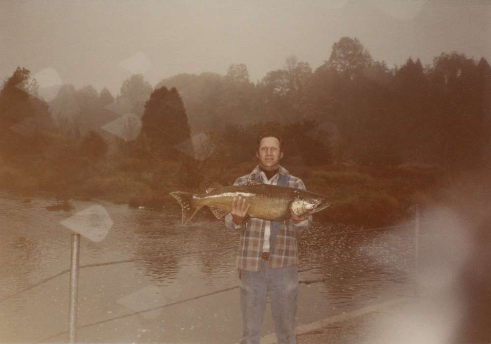 salmon, Portraits - Individual, Iowa History, Iowa, WI, Outdoor Recreation, fishing, Garrison, Ginnie, history of Iowa, fish