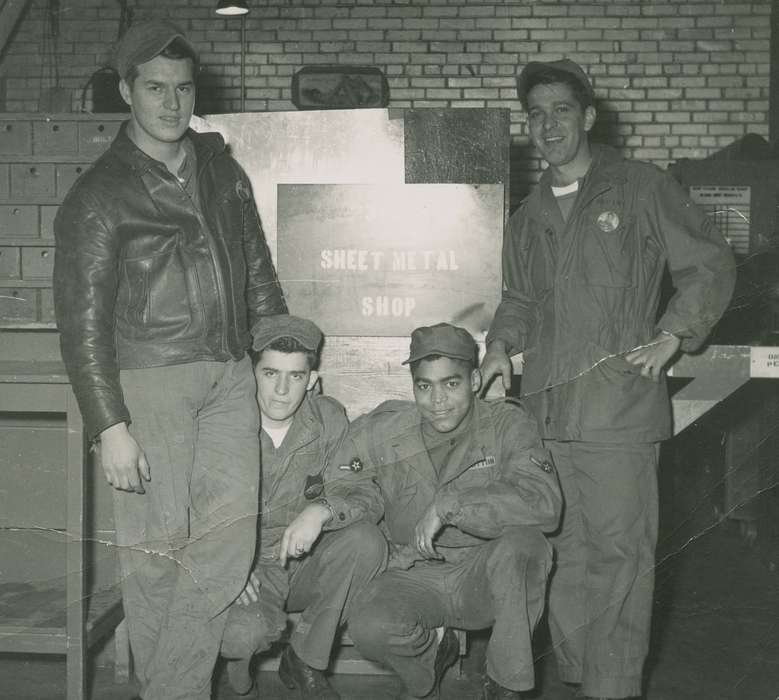 Portraits - Group, McCord, WA, Iowa, Military and Veterans, uniforms, Conklin, Beverly, african american, People of Color, history of Iowa, shop, Iowa History