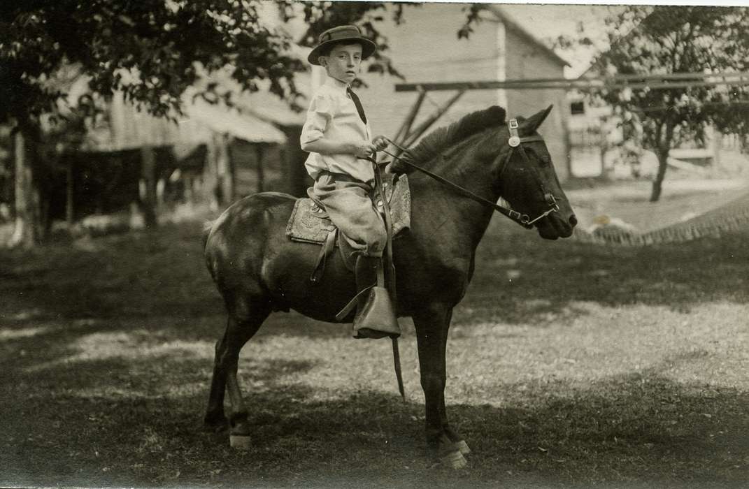 history of Iowa, pony, Iowa History, Animals, Anamosa Library & Learning Center, Iowa, Anamosa, IA, Children, Portraits - Individual