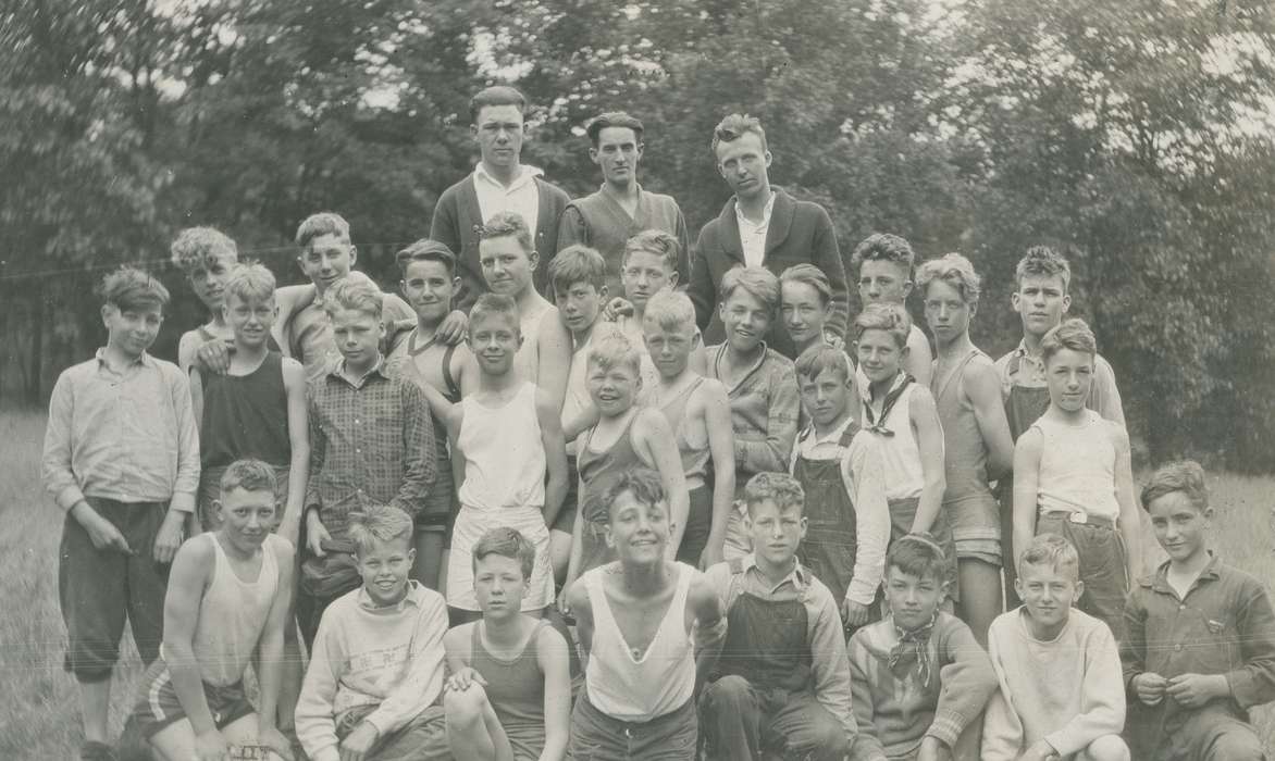 Portraits - Group, Lehigh, IA, boy scouts, history of Iowa, Iowa History, dolliver, state park, Iowa, McMurray, Doug, Children, park