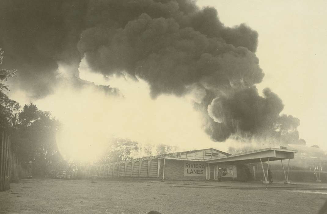 ballroom, history of Iowa, Iowa History, bowling alley, Wrecks, Businesses and Factories, fire, Janesville, IA, Iowa, Waverly Public Library