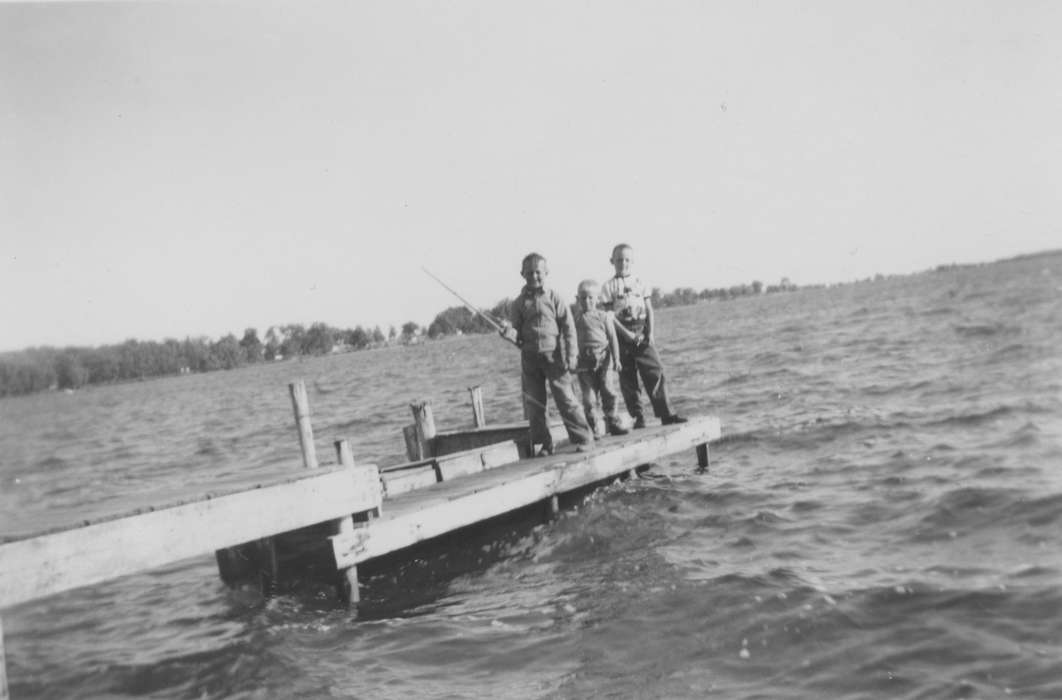 Vaughn, Cindy, lake, history of Iowa, Iowa History, Families, fishing, boys, dock, Solon, IA, Iowa, Outdoor Recreation, Children, Leisure