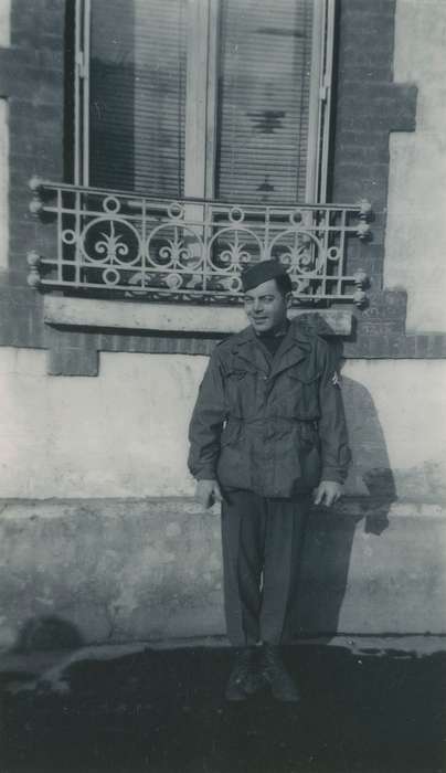 France, Travel, world war ii, Military and Veterans, Campopiano Von Klimo, Melinda, Iowa History, Iowa, history of Iowa, Portraits - Individual, wwii, uniform