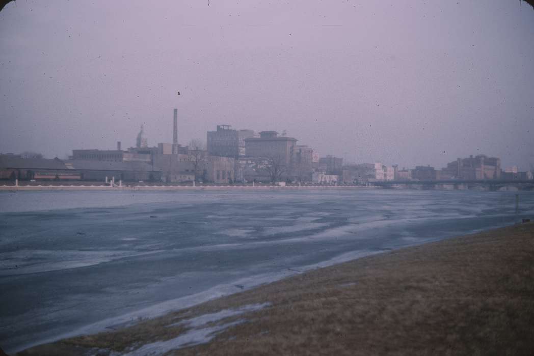 black's building, skyline, Waterloo, IA, cedar river, history of Iowa, ice, black hawk county courthouse, river bank, Iowa, Lakes, Rivers, and Streams, Cities and Towns, Sack, Renata, hotel president, Businesses and Factories, frozen, downtown, Iowa History, Winter