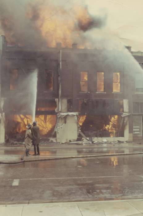 history of Iowa, Iowa History, Charles City, IA, Businesses and Factories, fire, Iowa, Cities and Towns, Lyman, Donna, firefighter