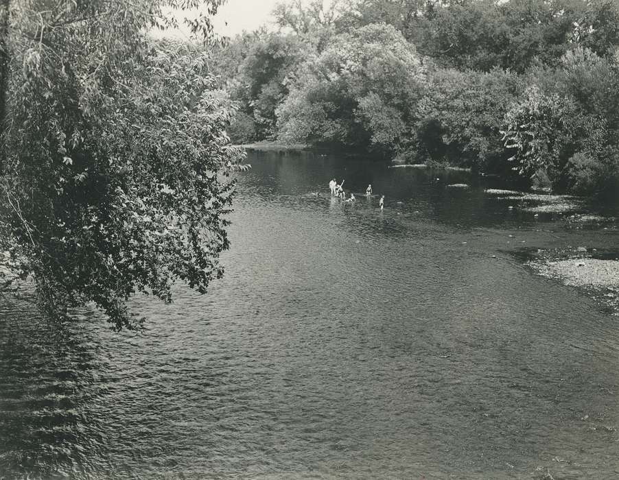 history of Iowa, Iowa History, wading, trees, Lakes, Rivers, and Streams, Waverly, IA, Iowa, Outdoor Recreation, Waverly Public Library