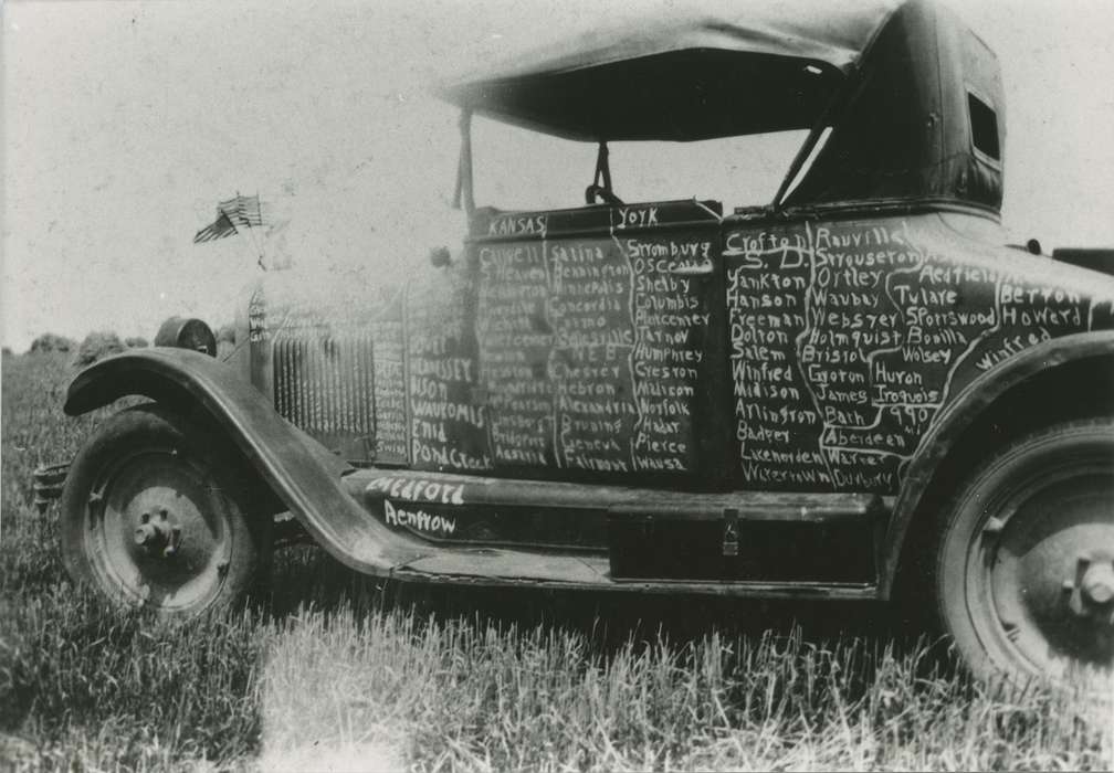 car, Iowa, Iowa History, Grandview, IA, Motorized Vehicles, Dean, Shirley, history of Iowa