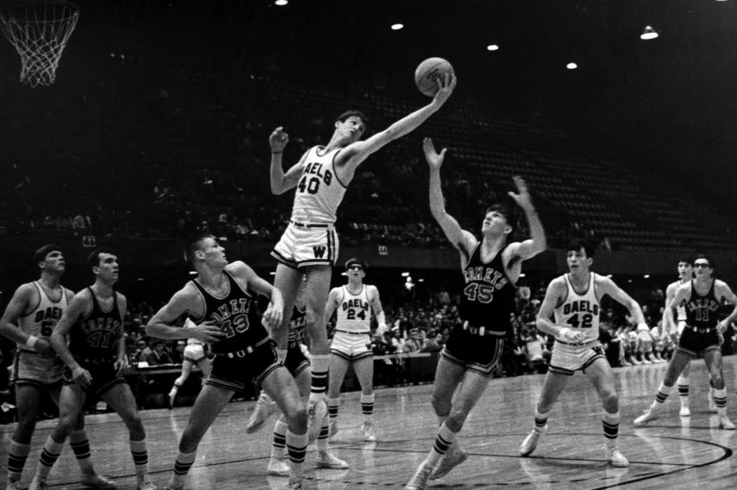 basketball team, Iowa History, Iowa, Schools and Education, basketball court, Lemberger, LeAnn, Ottumwa, IA, basketball, Religious Structures, basketball uniform, history of Iowa