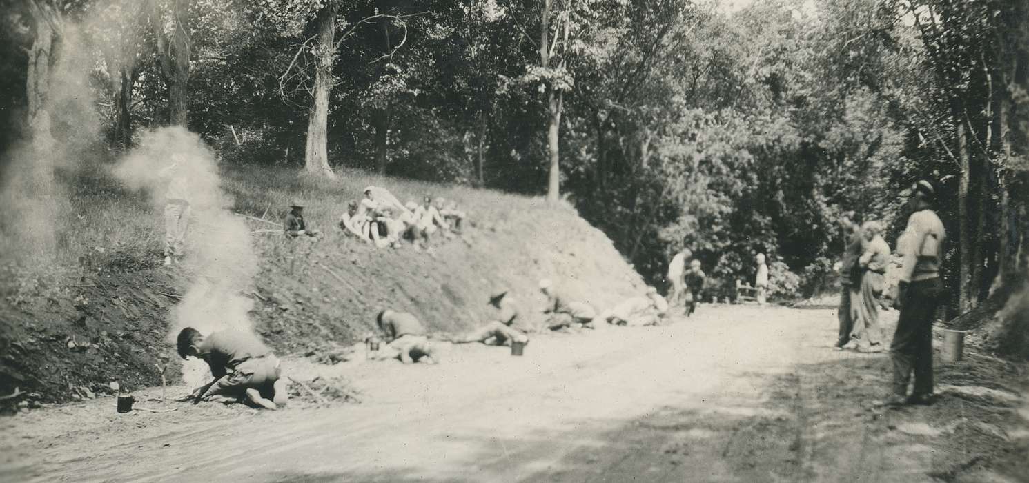 Outdoor Recreation, Iowa, camp fire, McMurray, Doug, Lehigh, IA, Children, boy scout, history of Iowa, state park, water boiling contest, dolliver, Iowa History, park