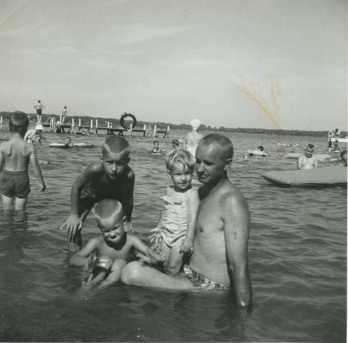 lake, history of Iowa, Iowa History, summer, Lakes, Rivers, and Streams, Bartlett, Colleen, swim, Iowa, Outdoor Recreation, swimsuit, Children, Okoboji, IA