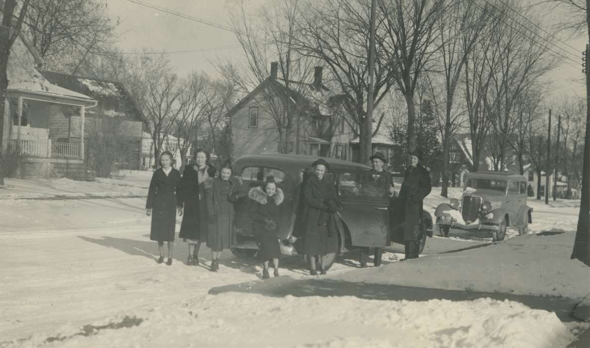 Travel, history of Iowa, Iowa History, Winter, Motorized Vehicles, Webster City, IA, car, Iowa, Cities and Towns, McMurray, Doug, street