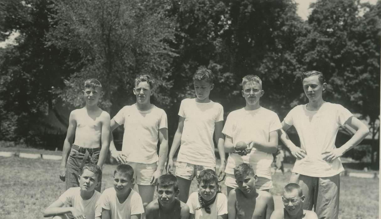 Portraits - Group, history of Iowa, Iowa History, elbow, boy scout, Hamilton County, IA, Iowa, McMurray, Doug, Children