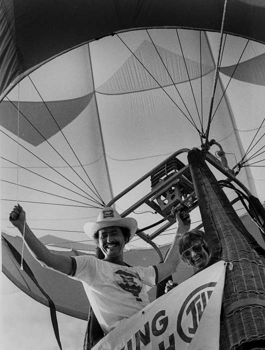 Portraits - Group, history of Iowa, Iowa History, Ottumwa, IA, Entertainment, cowboy hat, air balloon, sunglasses, Iowa, Lemberger, LeAnn