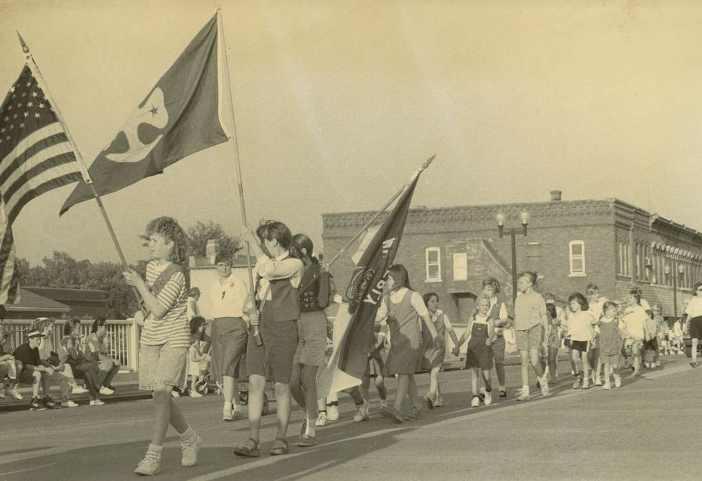 festival, Main Streets & Town Squares, procession, history of Iowa, Iowa History, Waverly Public Library, Entertainment, parade, Waverly, IA, Fairs and Festivals, Iowa, girl scouts, Children, Leisure