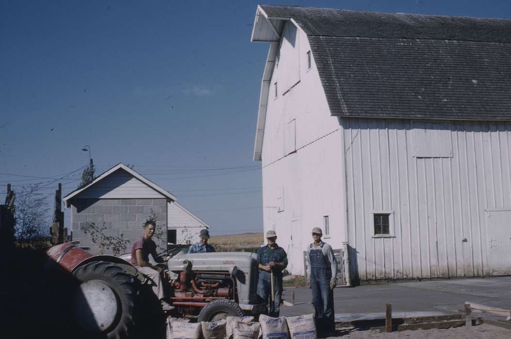 window, Motorized Vehicles, Iowa, Conklin, Beverly, Families, Barns, Farming Equipment, Farms, tractor, history of Iowa, Waverly, IA, Iowa History