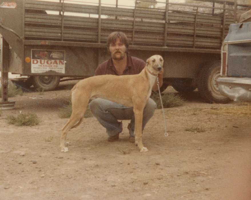 Decorah, IA, Animals, Iowa History, Iowa, Labor and Occupations, dog, greyhound, history of Iowa, Logsdon, Teryl