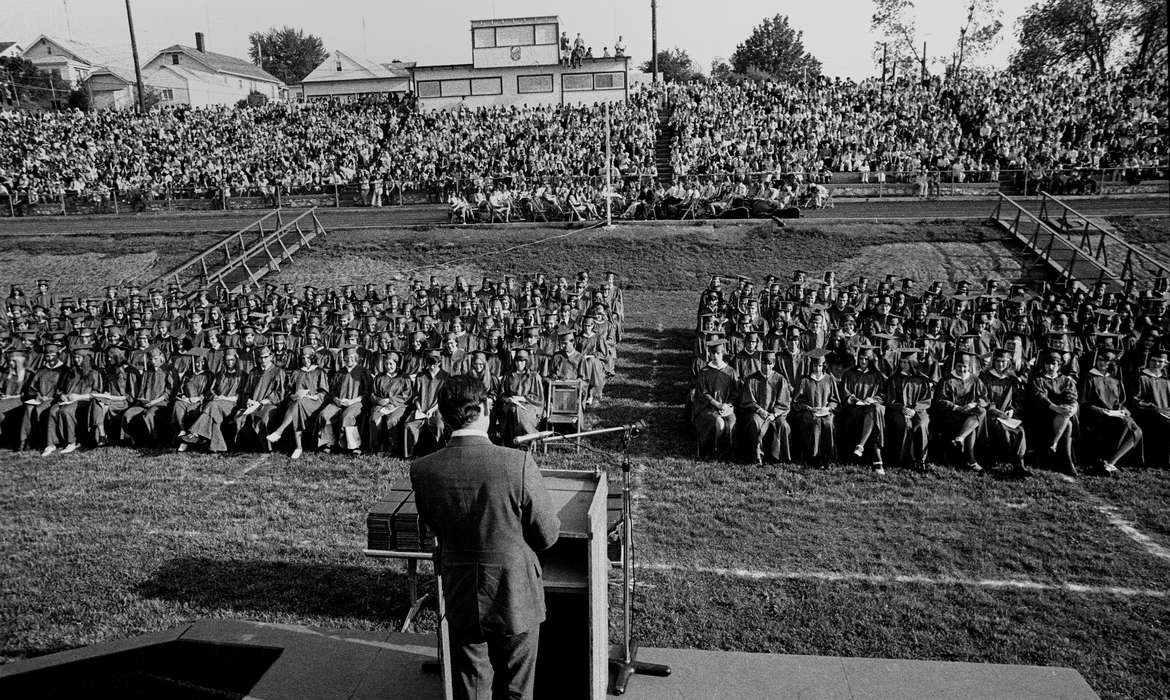 governor, graduation, Iowa History, bob ray, Schools and Education, Iowa, Lemberger, LeAnn, cap and gown, Ottumwa, IA, speech, history of Iowa