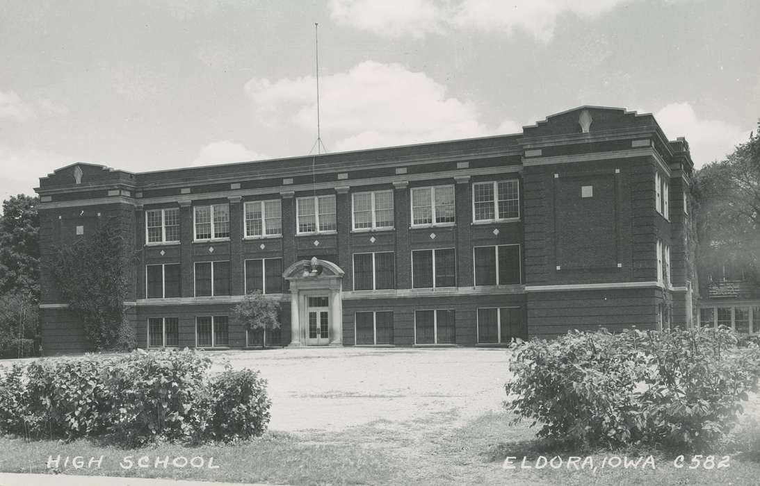 high school, Palczewski, Catherine, Eldora, IA, Iowa History, Iowa, Schools and Education, history of Iowa