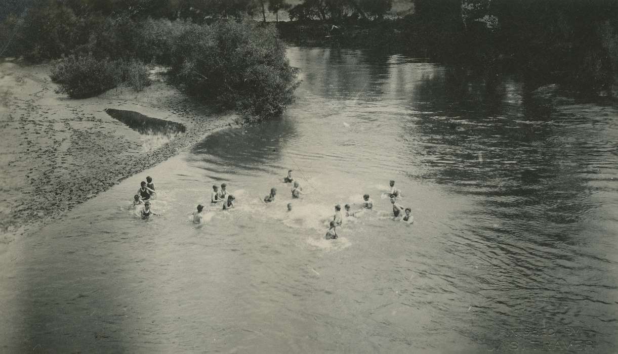 swimming, boy scouts, history of Iowa, Iowa History, Lakes, Rivers, and Streams, Hamilton County, IA, river, Iowa, McMurray, Doug, Children, Leisure