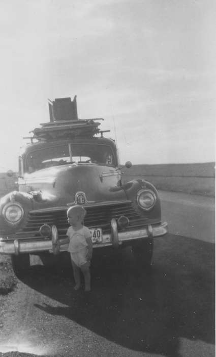 history of Iowa, Iowa History, Mickelson, Rose, Motorized Vehicles, car, Iowa, Belmond, IA, Children, toddler