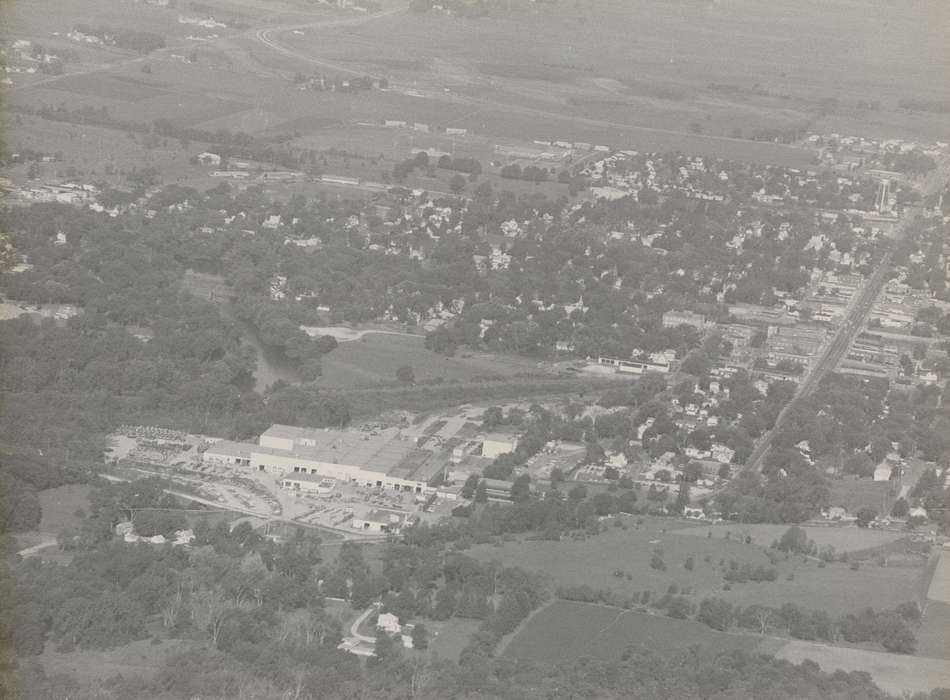history of Iowa, Iowa History, road, field, car, parking lot, Waverly, IA, building, Aerial Shots, Iowa, tree, correct date needed, Waverly Public Library