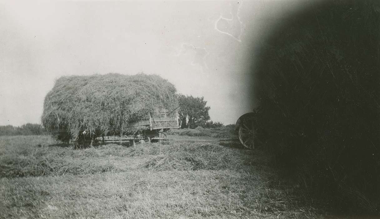 hay, Sherrills Mound, IA, history of Iowa, Farms, Iowa, Fredericks, Robert, Iowa History, Farming Equipment