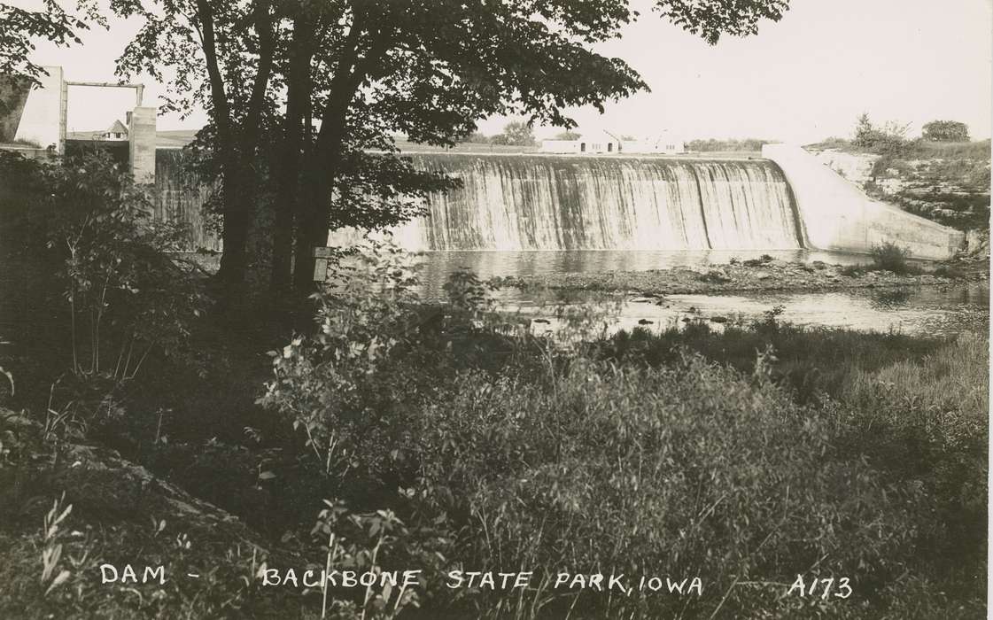 park, history of Iowa, Iowa History, waterfall, Lakes, Rivers, and Streams, Iowa, Landscapes, Strawberry Point, IA, Palczewski, Catherine, dam