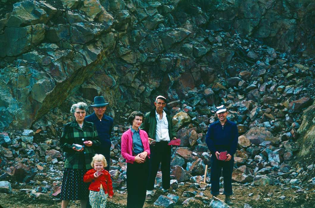 Portraits - Group, glasses, rock, Iowa History, Iowa, Harken, Nichole, Families, Travel, coat, Children, sweater, history of Iowa