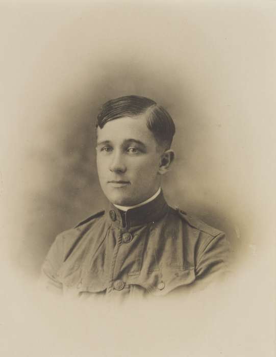 Portraits - Group, Military and Veterans, Johnson, Mary, history of Iowa, uniform, Iowa History, Early, IA, World War I, Iowa, soldier
