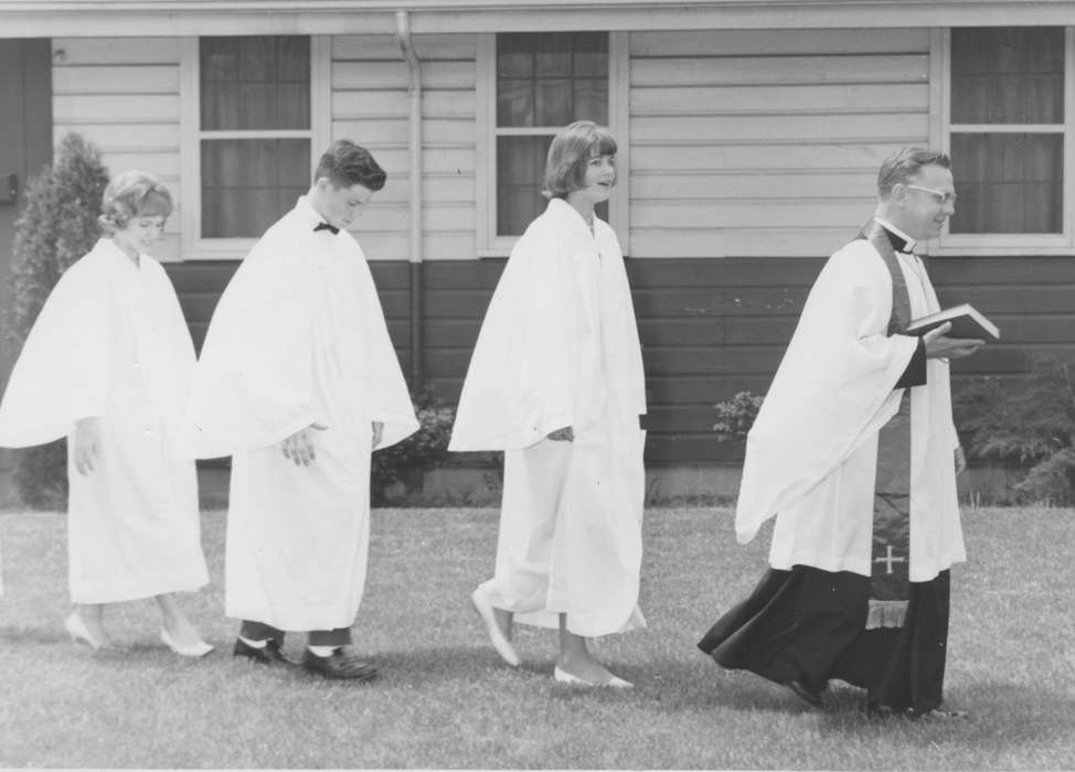 Ehlers, Monte, church, Iowa, youth, Religion, bible, Bettendorf, IA, dress, history of Iowa, pastor, procession, Iowa History