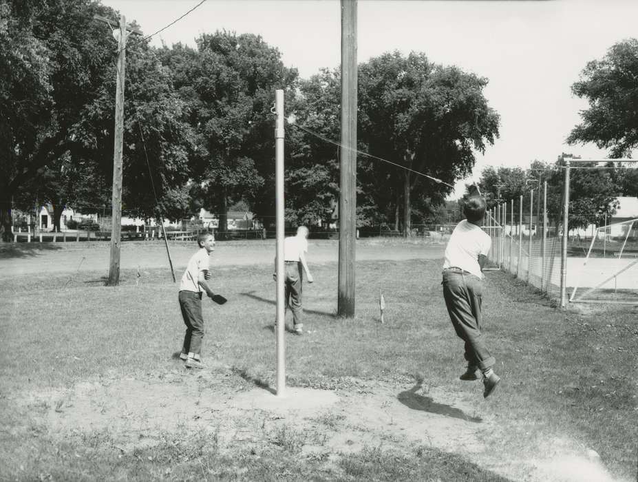 Waverly Public Library, fence, history of Iowa, Iowa History, tetherball, Iowa, boy, Children, Leisure, park