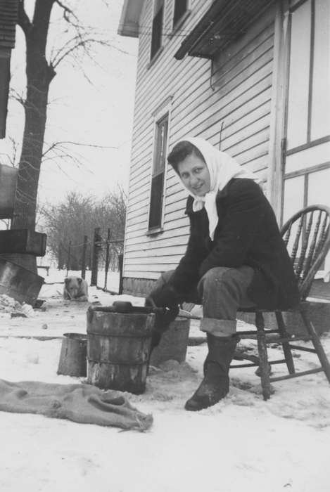 history of Iowa, Iowa History, Winter, Mickelson, Rose, Iowa, Belmond, IA, ice cream, Food and Meals, Portraits - Individual