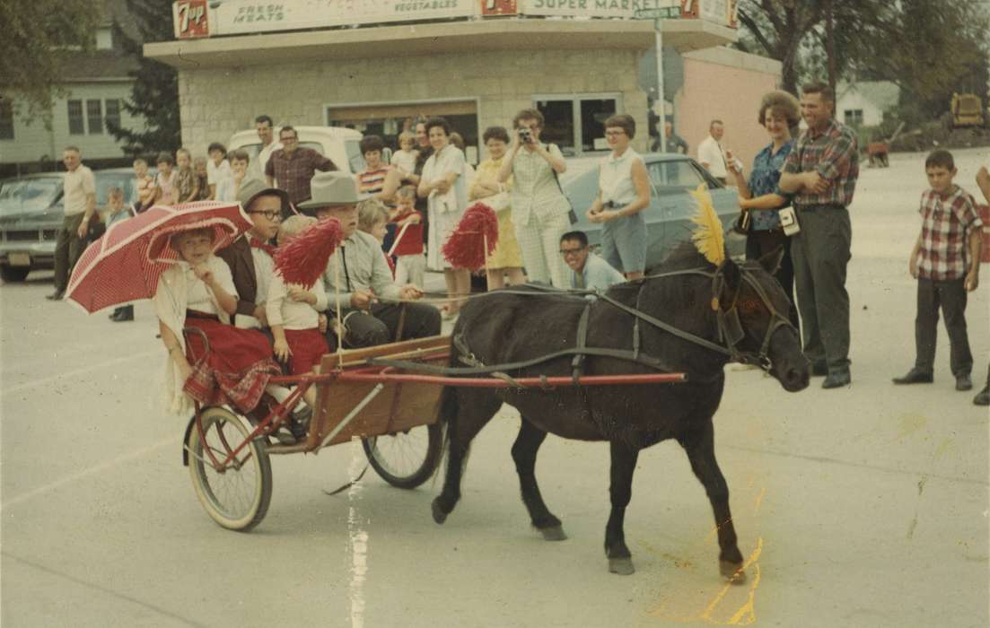 Waukee, IA, history of Iowa, pony, Iowa History, parade, Animals, Fairs and Festivals, umbrella, Iowa, Cities and Towns, Scheve, Mary
