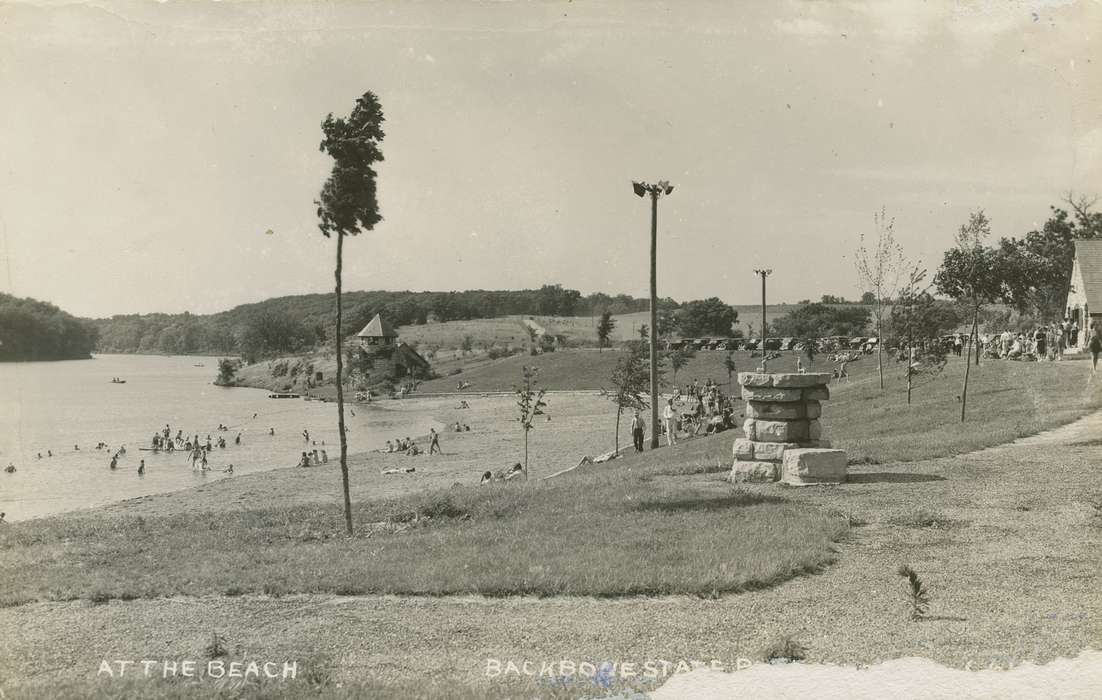 park, Iowa History, Lakes, Rivers, and Streams, Iowa, beach, swim, Outdoor Recreation, Palczewski, Catherine, Dundee, IA, Leisure, history of Iowa