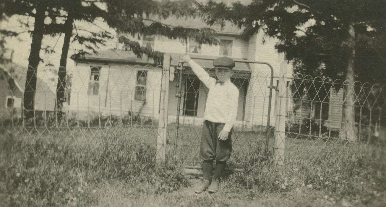 fence, La Porte City, IA, history of Iowa, Iowa History, Rampton, Angela, cap, Iowa, boy, Farms, Children, Portraits - Individual