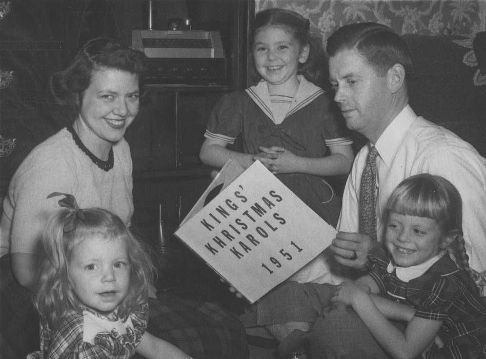 Portraits - Group, christmas, history of Iowa, Iowa History, IA, father, Families, mother, Holidays, Iowa, record, King, Tom and Kay, Homes, Children