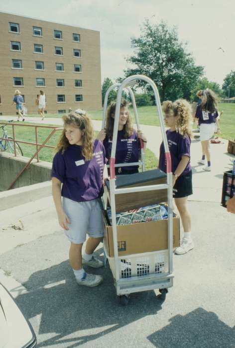 Cedar Falls, IA, dormitory, history of Iowa, Iowa History, uni, laundry basket, UNI Special Collections & University Archives, Iowa, dorm, Schools and Education, box, university of northern iowa, Labor and Occupations