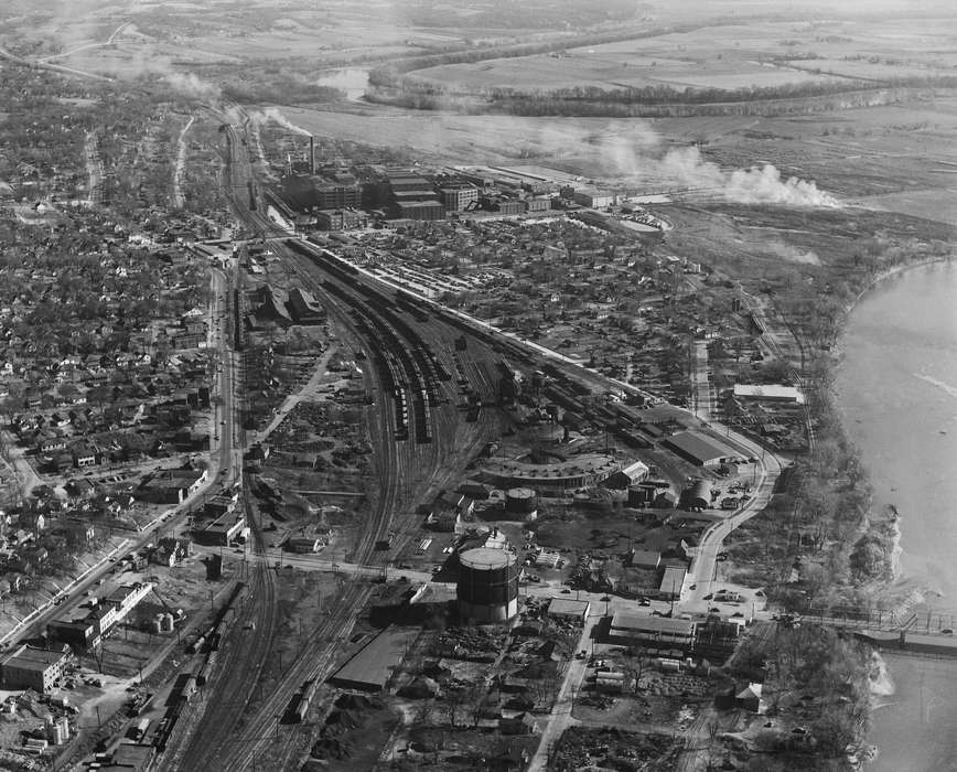 Aerial Shots, Cities and Towns, Iowa History, Iowa, Lemberger, LeAnn, history of Iowa, Ottumwa, IA