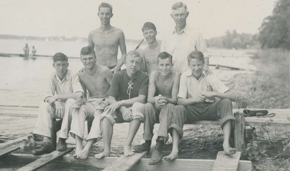 Portraits - Group, Iowa History, Iowa, Clear Lake, IA, McMurray, Doug, history of Iowa, Outdoor Recreation, boy scouts