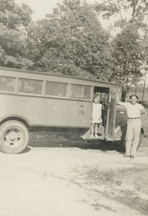 history of Iowa, Iowa History, Motorized Vehicles, Spilman, Jessie Cudworth, Iowa, bus, Schools and Education, USA